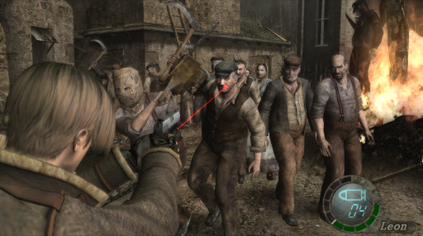 Resident Evil 4 village combat screenshot